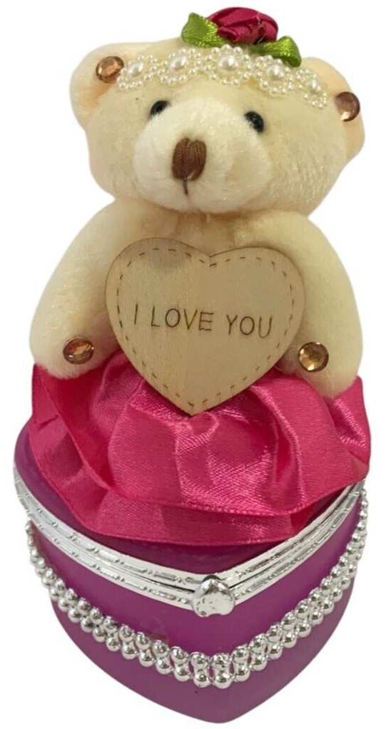 I Love You Bear With Heart Shaped Jewelry Gift Boxes SET OF 4 as On The Pictures