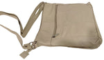 IVORY WOMEN MEDIUM COWHIDE LEATHER CROSS BODY SHOULDER BAG HANDBAG PURSE HOBO