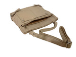 IVORY WOMEN MEDIUM COWHIDE LEATHER CROSS BODY SHOULDER BAG HANDBAG PURSE HOBO
