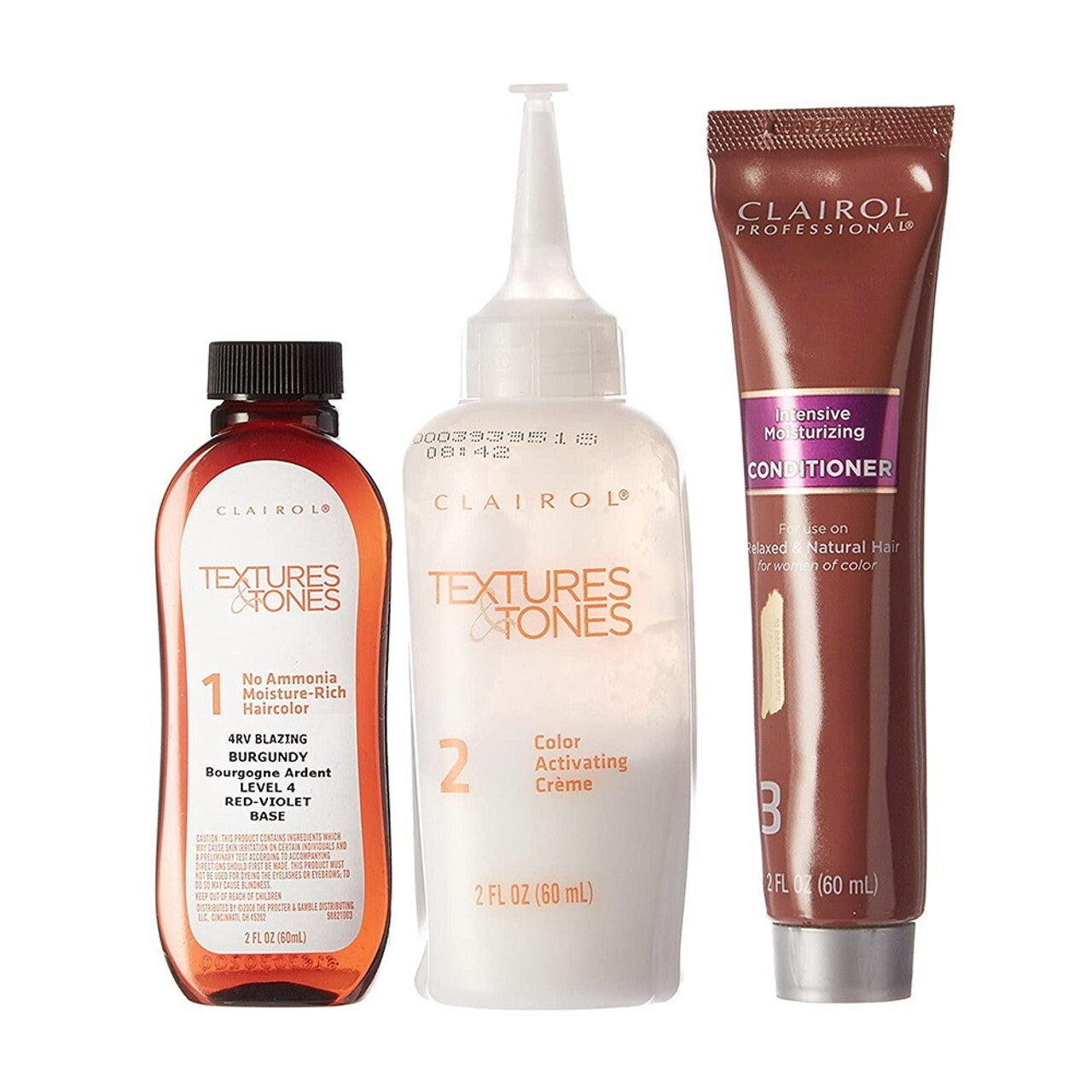 Clairol Textures & Tones Permanent Haircolor Fade Resistant 4RV Blazing Burgundy