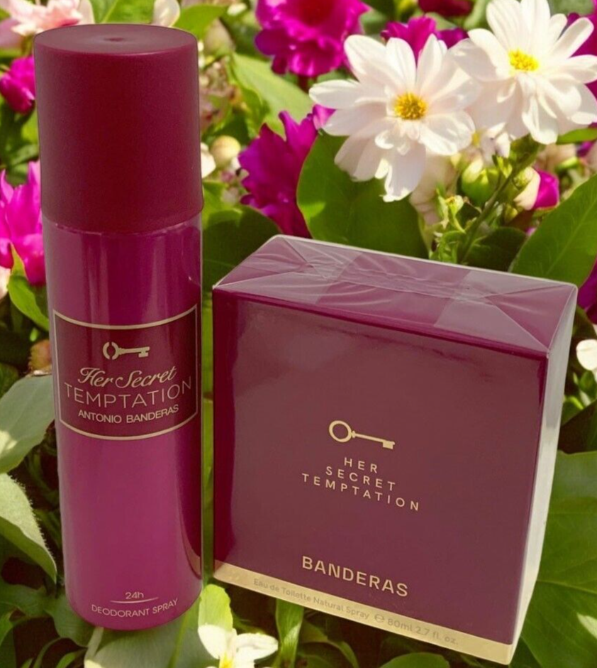 Antonio Banderas Women's Her Secret Temptation EDT Spray 2.7oz & Deodorant 5.1oz