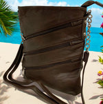 BROWN LARGE SOFT LEATHER MESSENGER SHOULDER BAG CROSS BODY SATCHEL FOR MEN/WOMEN