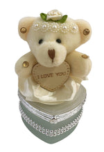 I Love You Bear With Heart Shaped Jewelry Gift Boxes SET OF 2 Pink White