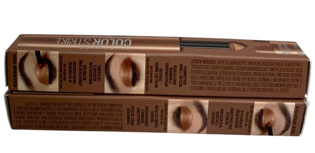 2- MAYBELLINE COLOR STRIKE CREAM TO POWDER EYE SHADOW PEN 40 Rally Metallic