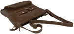 BROWN WOMEN MEDIUM COWHIDE LEATHER CROSS BODY SHOULDER BAG HANDBAG PURSE HOBO