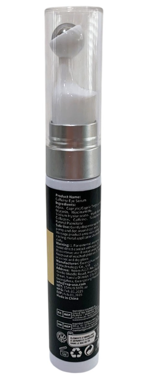 5% Caffeine Eye Serum Anti-Aging Under Eye Roller Cream for Dark Circles Puffin