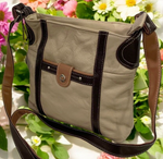 IVORY WOMENS MEDIUM COWHIDE LEATHER CROSS BODY SHOULDER MESSENGER BAG HANDBAG