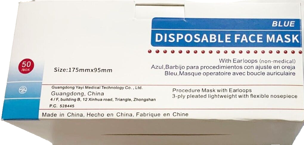 3-50 PCS 3 Ply Disposable Face Mask Protective Ear Loop Non Medical Mouth Cover