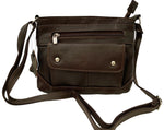 Brown Cowhide Leather Small Handbag Crossbody Shoulder Bag  Purse for Women
