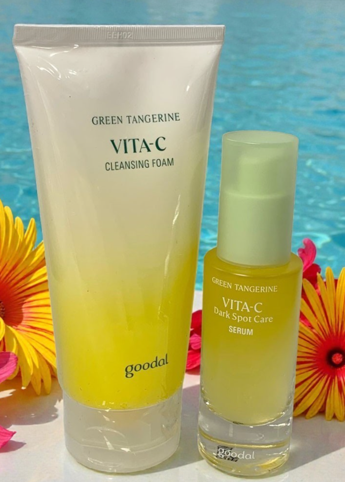 GOODAL GREEN TANGERINE VITA-C DARK SPOT CARE SERUM 40ml and CLEANSING FOAM 150ml