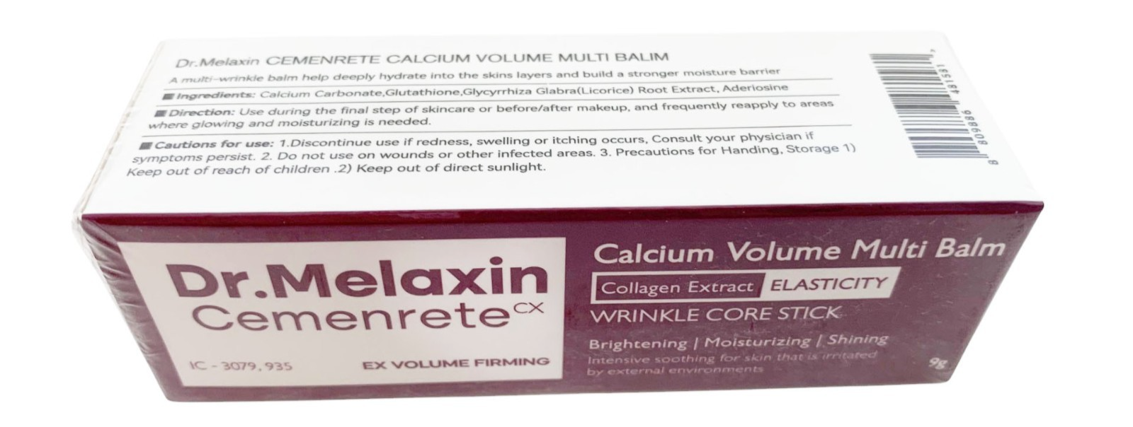 Dr. Melaxin Cemenrete Calcium Volume Multi Balm Wrinkle Core Stick 9g New in Box