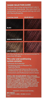 Clairol Textures & Tones Permanent Haircolor Fade Resistant 4RV Blazing Burgundy