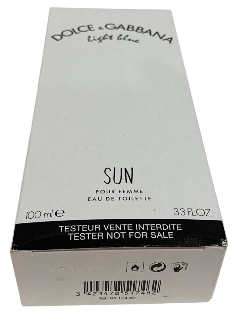 Dolce & Gabbana Light Blue Sun 100ml/3.4oz Eau De Toilette Spray in White Box