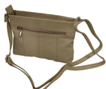 Ivory Cowhide Leather Small Handbag Crossbody Shoulder Bag  Purse for Women