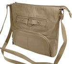 IVORY WOMEN MEDIUM COWHIDE LEATHER CROSS BODY SHOULDER BAG HANDBAG PURSE HOBO