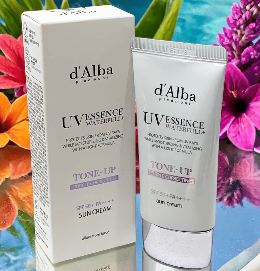 D'ALBA WATERFULL UV ESSENCE TONE-UP VEGAN PURPLE CORRECTING SUNSCREEN SEALED