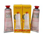 L’Occitane Provence Around The World Rose Hand Cream 30ml/1oz Set of 2 Ex 7/28