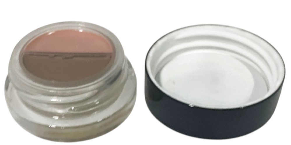 BECCA SHADOW AND LIGHT BROW CONTOUR MOUSSE COCOA 0.053OZ  HIGHLIGHTER 0.053OZ