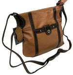 BROWN LT MEDIUM GENUINE LEATHER CROSS BODY SHOULDER MESSENGER BAG SATCHEL