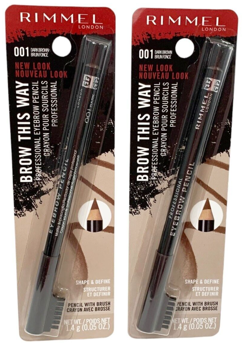 2 Rimmel Brow This Way Professional Eyebrow Pencils 