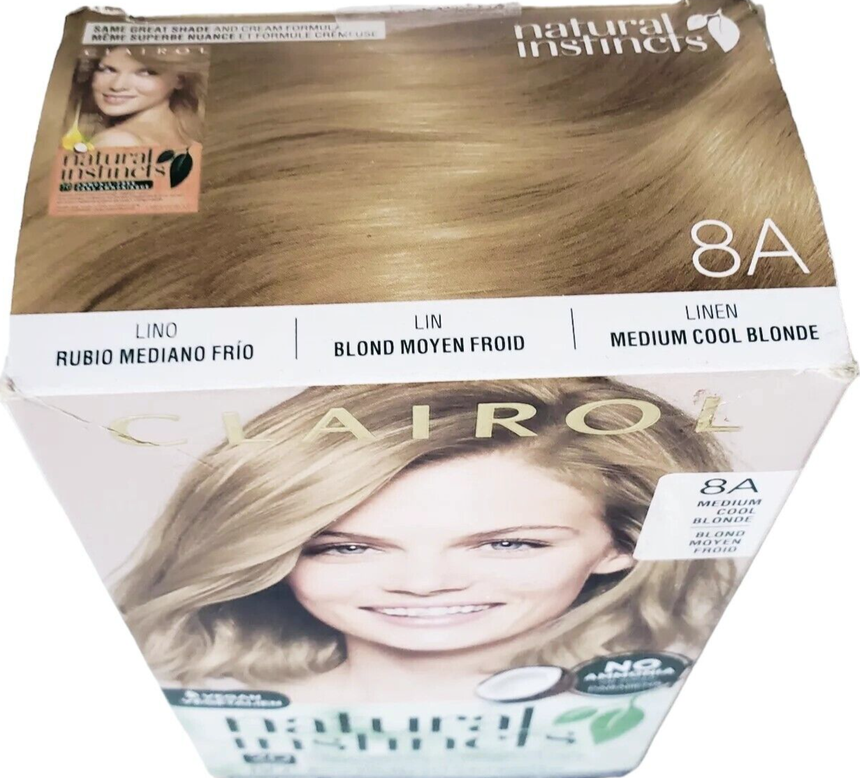 3-New Natural Instincts Clairol Non-Permanent Hair Color-8A MEDIUM COOL BLONDE