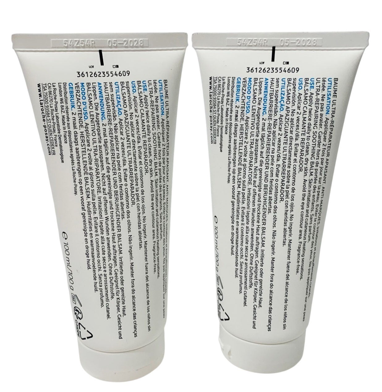 La Roche Posay Cicaplast Baume B5+ Ultra-Repairing Soothing Balm 3.3oz Set of 2