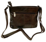 Brown Cowhide Leather Small Handbag Crossbody Shoulder Bag  Purse for Women