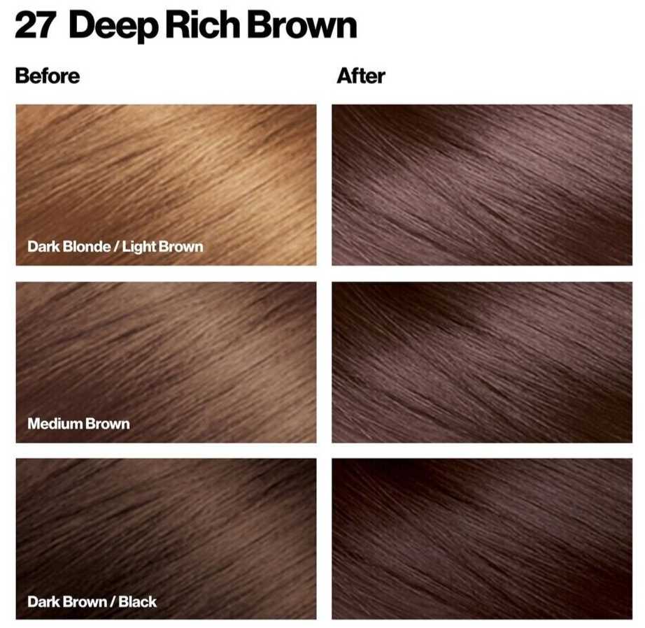 Revlon ColorSilk Beautiful Color Deep Rich Brown 27 Long Lasting Sealed Box