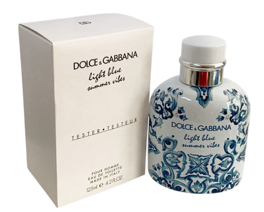 DOLCE & GABBANA LIGHT BLUE SUMMER VIBES EDT SPRAY FOR MEN 4.2oz New in White Box