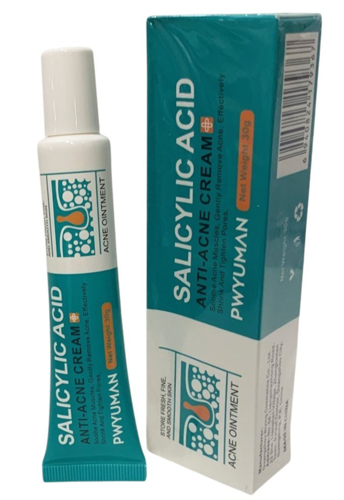 Salicylic Acid Acne Cream Anti-Pimple Spot Treatment Oil Control Skin Care 30ml