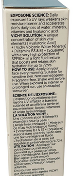 Vichy Mineral 89 72H Moisture Boosting Daily Fluid SPF50+UVB +UVA 50ml Exp 12/28