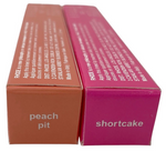 Rhode Peptide Lip Tint 10ml Shea Butter Sheer SET of 2 PEACH PIT & SHORTCAKE