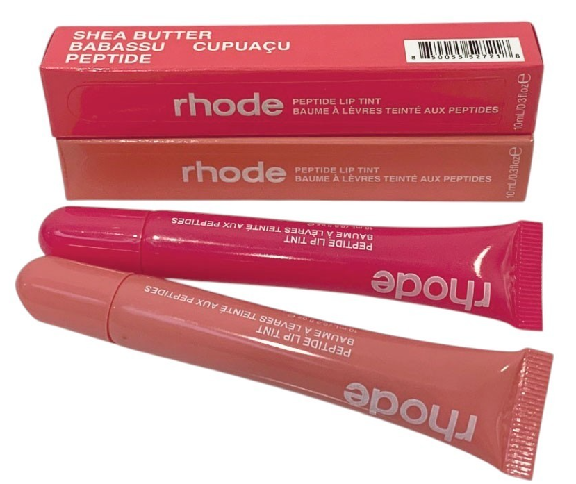 Rhode Peptide Lip Tint 10ml Shea Butter Sheer SET of 2: PEACH PIT & GUAVA SPRITZ