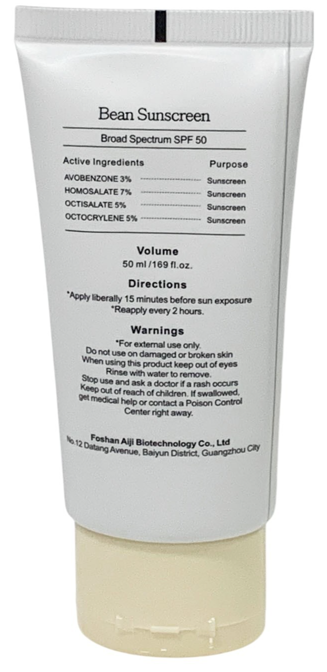 Bean Sunscreen-Lightweight SPF 50 No White Cast Sun Cream 50ml SET OF 2 Ex 08/28