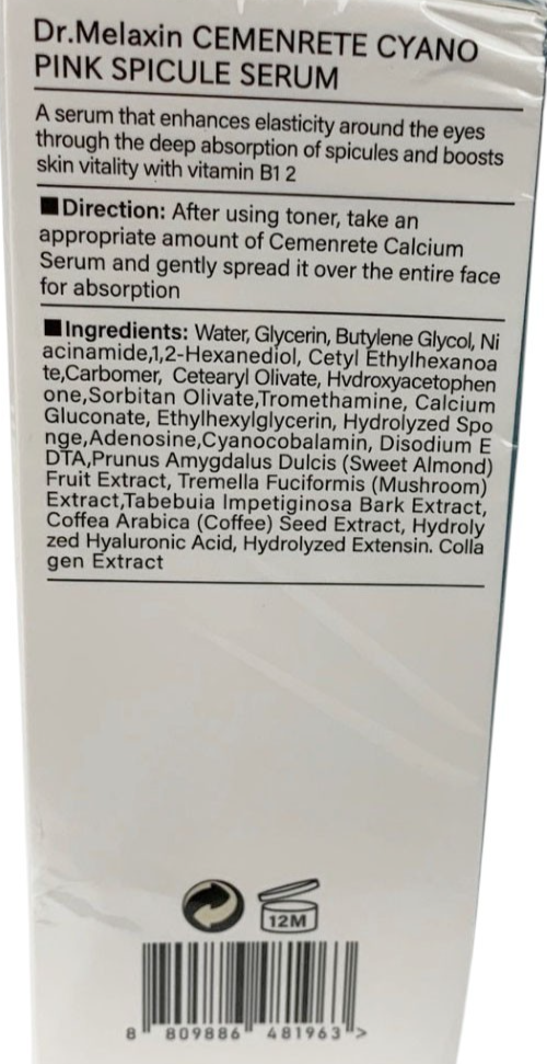 Dr.Melaxin Cemenrete Cyano Pink Spicule Serum 30ml /1.01oz Exp. Date 09/2028
