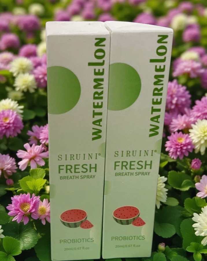 SIRUINI PROBIOTICS FRESH BREATH WATERMELON MOUTH SPRAY ORAL HEALTH FORMULA 2 PCS