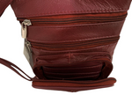 New Dark Red Small Leathers Crossbody Messenger Purse Bag  Adjustable Strap