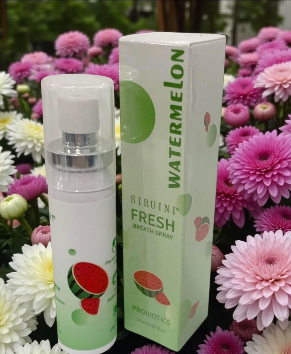 SIRUINI PROBIOTICS FRESH BREATH WATERMELON MOUTH SPRAY ORAL HEALTH FORMULA 20ml