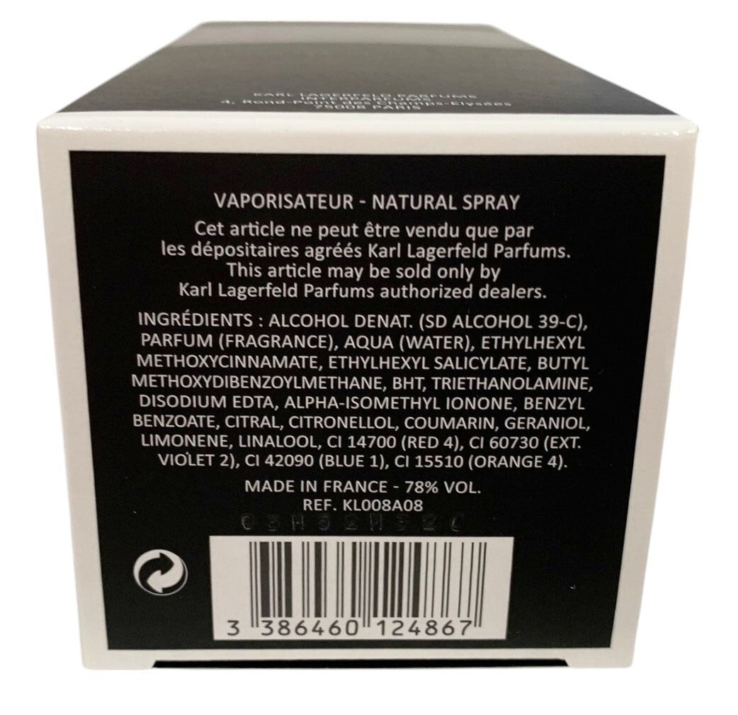 Karl Lagerfeld BOIS D'AMBRE Eau de Toilette Spray for Men 3.3oz NEW UNSEALED BOX