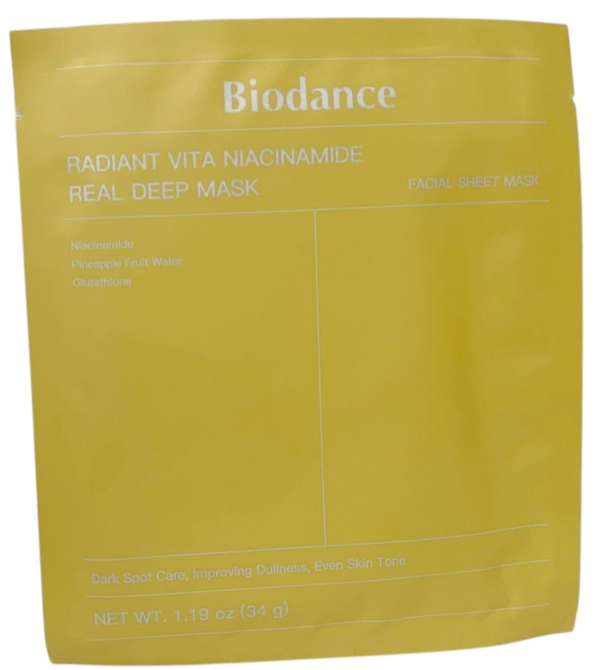 Biodance RADIANT VITA NIACINAMIDE REAL DEEP MASK PACK 34g x 4ea - DARK SPOT CARE