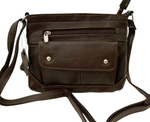 Brown Cowhide Leather Small Handbag Crossbody Shoulder Bag  Purse for Women