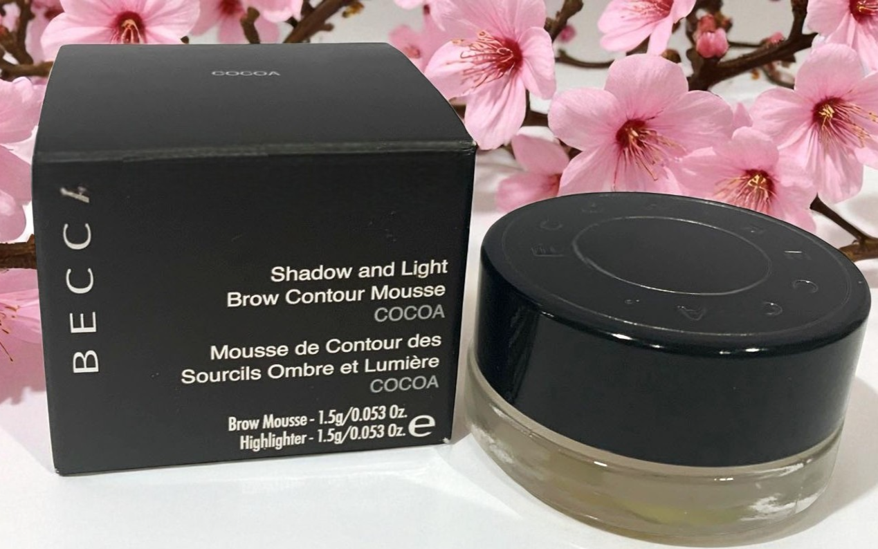 BECCA SHADOW AND LIGHT BROW CONTOUR MOUSSE COCOA 0.053OZ  HIGHLIGHTER 0.053OZ