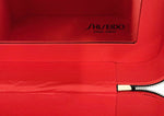 Shiseido New Leather Black/ Red Large Cosmetic Box Carrier With Mirror