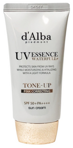 D'ALBA Waterfull UV Essence Tone-Up Sun Cream Pink Correcting 50ml+50ml Duo SET