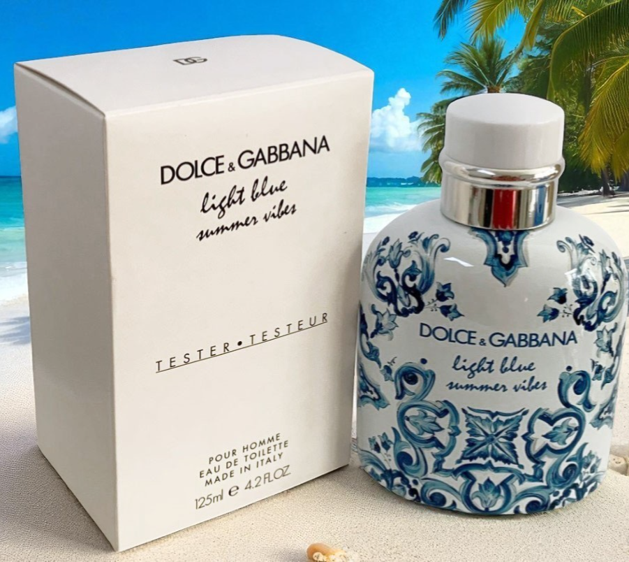 DOLCE & GABBANA LIGHT BLUE SUMMER VIBES EDT SPRAY FOR MEN 4.2oz New in White Box