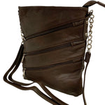BROWN LARGE SOFT LEATHER MESSENGER SHOULDER BAG CROSS BODY SATCHEL FOR MEN/WOMEN