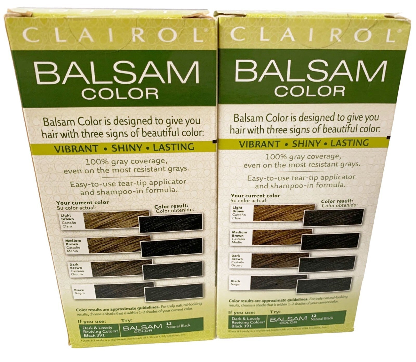 2-Clairol Balsam Color Permanent Hair Color 