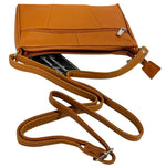 New Orange Cowhide Leather Small Handbag Crossbody Shoulder Bag  Purse for Women