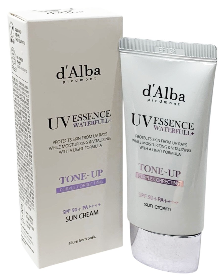 D'ALBA WATERFULL UV ESSENCE TONE-UP VEGAN PURPLE CORRECTING SUNSCREEN SEALED