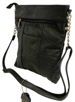 BLACK LARGE SOFT LEATHER MESSENGER SHOULDER BAG CROSS BODY SATCHEL MEN &WOMEN